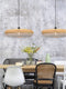 GOOD&MOJO Hanglamp Palawan - Bamboe/Wit - Ø60cm - Scandinavisch,Bohemian - Hanglampen Eetkamer, Slaapkamer, Woonkamer