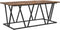 vidaXL - Koffietafel - - - Gerookt - Eiken - - - 100x50x40 - cm - - - Spaanplaat - en - Metaal
