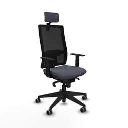 Piqueras y Crespo 1D066G2 - Bureaustoel - Hoofdsteun - Donker grijs