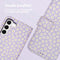 iMoshion Hoesje Geschikt voor Samsung Galaxy S22 Hoesje Met Pasjeshouder - iMoshion Design Bookcase smartphone - Paars / White Daisy