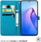 iMoshion Hoesje Geschikt voor Oppo Reno 8 Pro 5G Hoesje Met Pasjeshouder - iMoshion Mandala Bookcase - Turquoise