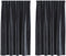vidaXL - Zwarte - Uitvouwgordijnen - met - Toplint - 2 - stuks - Donkergrijs - Velvet