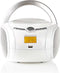 Nedis Boombox - CD-Speler - Bluetooth FM USB - 9 W - Wit