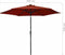 vidaXL - Parasol - met - LED-verlichting - en - stalen - paal - 300 - cm - terracotta