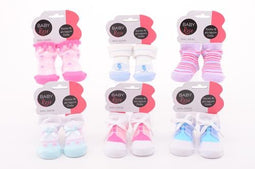 Baby rose poppensokken op kaart 27544(Let op! Per Stuk!)