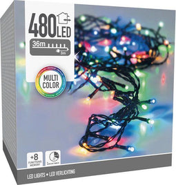 Kerstverlichting 480 led- 36m - multicolor - Timer - Lichtfuncties - Geheugen - Buiten -Binnen-IP44