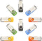 Intenso Basic Line - USB 2.0 - 8GB 28MB/s lezen 6,5MB/s schrijven - Multi-color (10 stuks)