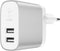 Belkin WCD001VF1MWH - Oplader - 2 USB-A poorten 12W per poort - Wit