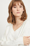 Vila Viril - Oversize V-neck Knit Top - Viscose/Polyamide/Polyester - Wit (Alyssum) Dames Maat - XS