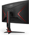 AOC AGON CQ27G2S/BK - 27 inch QHD Gaming Monitor - 165Hz verversingssnelheid - Gebogen VA-paneel - Rood Zwart