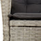 vidaXL - Tuinstoelen - 2 - st - verstelbaar - met - kussens - poly - rattan - lichtgrijs