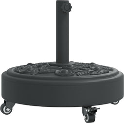 vidaXL - Parasolvoet - met - wielen - voor - stok - van - Ø38 - / - 48 - mm - 27 - kg - rond