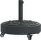 vidaXL - Parasolvoet - met - wielen - voor - stok - van - Ø38 - / - 48 - mm - 27 - kg - rond