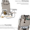 tectake® Strandstoel Coral - Opvouwbare Campingstoel - 5-voudig Verstelbare Rugleuning - Beige