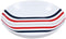 Serviesset Beverly Hills Polo Club Blauw Rood Porselein Strepen 12 Onderdelen