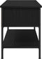 vidaXL - TV-kast - Zwart - Eiken - 100x35x45 - cm - Gemaakt - van - Hout - en - Staal