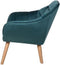 Beliani KARIS - Fauteuil - Blauw - Fluweel