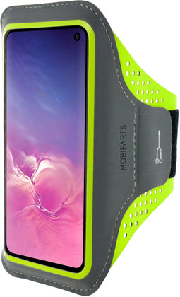 Mobiparts Galaxy S10e - Sport Armband - Comfort Fit - Neon Groen