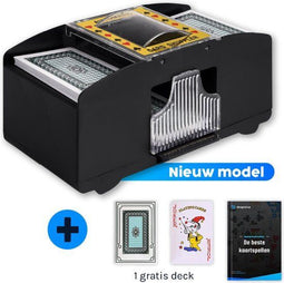 ShopWise Automatische Kaartschudmachine - E-Book en Humoristische Kaarten - Op Batterijen