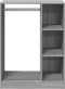 vidaXL - Kledingkast - 77x48x102 - cm - bewerkt - hout - gerookt - eikenkleurig