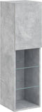 vidaXL - Tv-meubel - met - LED-verlichting - 30,5x30x102 - cm - betongrijs