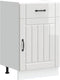 vidaXL - Keuken - onderkast - Lucca - bewerkt - hout - hoogglans - wit
