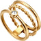 Esprit ESRG000422 Loris - Ring - 3 losse ringen met zirkonia - Goudkleurig
