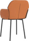 vidaXL - Eetkamerstoelen - 2 - st - stof - en - kunstleer - bruin
