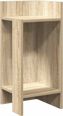 vidaXL - Bijzettafeltje - met - plank - 25,5x27x60 - cm - sonoma - eikenkleurig