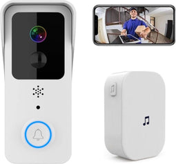 Living Needs Videodeurbel - Draadloze Deurbel met Camera - 1080P HD - Grijs