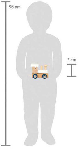 Small Foot - Houten Lettertrein Polar - Locomotief Wit