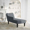vidaXL - Chaise - longue - met - rechterarmleuning - fluweel - donkergrijs