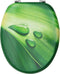 vidaXL - Toiletbrillen - met - deksel - 2 - st - waterdruppel - MDF - groen