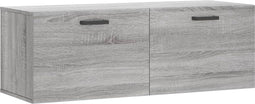 vidaXL - Wandkast - 100x36,5x35 - cm - bewerkt - hout - grijs - sonoma - eikenkleurig