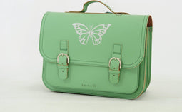Own Stuff Lederen Boekentas Lagere school Vlinder - Pastelgroen