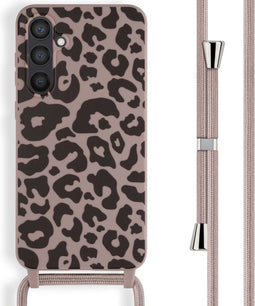 imoshion Hoesje Geschikt voor Samsung Galaxy S23 FE Hoesje Met Koord - imoshion Siliconen design hoesje met koord - Roze / Animal Pink