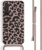 imoshion Hoesje Geschikt voor Samsung Galaxy S23 FE Hoesje Met Koord - imoshion Siliconen design hoesje met koord - Roze / Animal Pink
