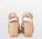 POSH by Poelman BO - Dames Sandalen met hak - Imitatiesuède - Beige - Maat 41