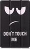 imoshion Tablet Hoes Geschikt voor Samsung Galaxy Tab S6 Lite (2024) / Tab S6 Lite (2022) / Tab S6 Lite - imoshion Design Trifold Bookcase - Zwart /Don't touch