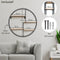 Happy Goods - Wandrek Rond - 42cm - 100% Paulownia Hout en Metaal - Zwart