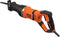 BLACK+DECKER BES301-QS - Reciprozaag 750W - Variabele snelheid en sleutelvrij wisselen zaagbladen - Oranje/Zwart