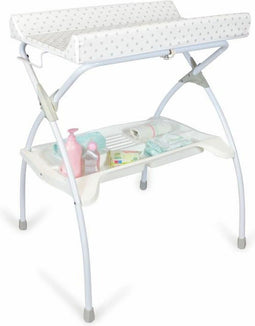 Moon -wijde tafel met veranderende plan - PVC -materiaal - 80 x 68 x 98 cm - Gray Star - Babyland