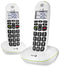 Doro PhoneEasy 110 - DECT telefoon - 2 handsets met grote toetsen en voorleesfunctie - Wit (2 stuks)