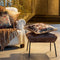 Dutch Decor YASMIN - Sierkussen velvet 45x45 cm Semolina - beige - franjes - Inclusief binnenkussen