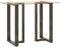 vidaXL - Bartafelpoten - 2 - st - T-vormig - 60x35x(100-101) - cm - staal - naturel