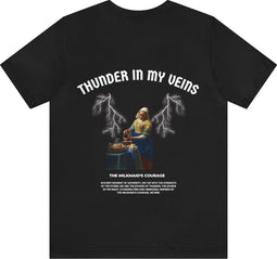 Men's Strength & Courage Graphic Tee - Thunder Veins and Milkmaid's Courage Theme