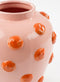 Mica Decorations Smiley Vaas - H33 x Ø30 cm - Keramiek - Lichtroze, Oranje