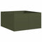 vidaXL - Plantenbak - 80x80x40 - cm - koudgewalst - staal - olijfgroen