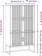 vidaXL - Hoge - kast - 70x35x125 - cm - bewerkt - hout - zwart