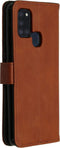 iMoshion Hoesje Geschikt voor Samsung Galaxy A21s Hoesje Met Pasjeshouder - iMoshion Luxe Bookcase - Bruin